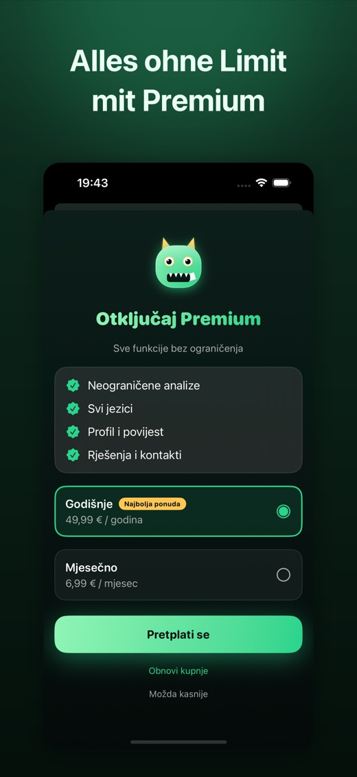 Alles ohne Limit mit Premium